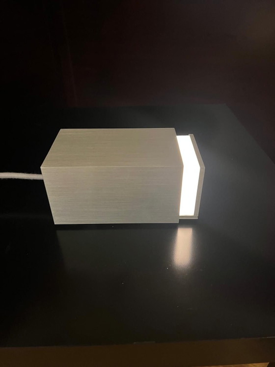 Box lamp - Design House Stockholm, Minimalist Aluminum Table Lamp, Aluminium, Plastic, Silver (photo 3 of 10)