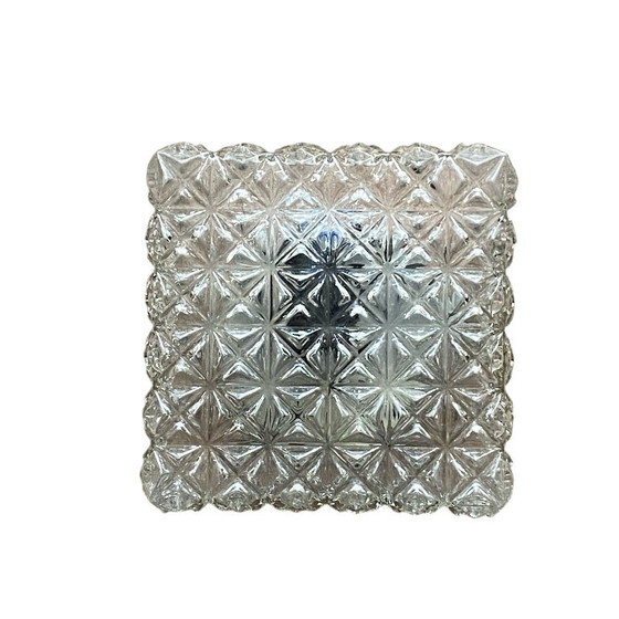 Square wall or ceiling light in clear glass, vintage style, 1970s-1980s – Wall lights (photo 9 of 9)