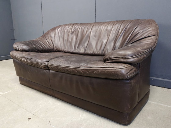 Image 1 of Set di divani in pelle vintage, anni '70