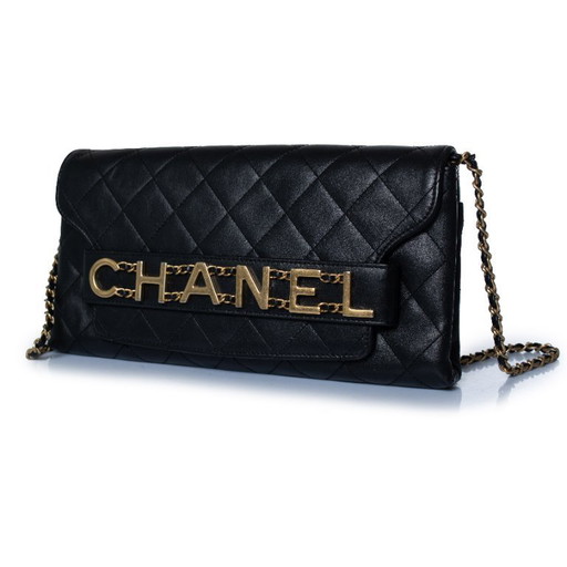 Chanel, Logo-Ketten-Clutch – clutches, Lambskin