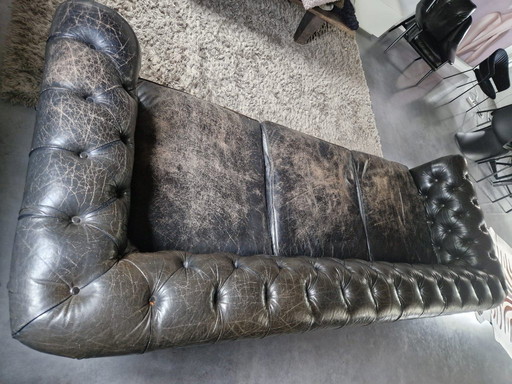 XXXL Canapé Chesterfield vintage