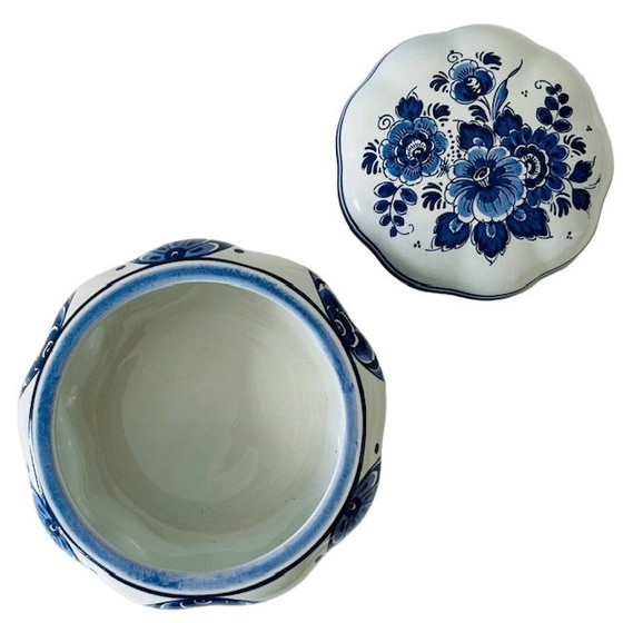 Image 1 of Portagioie vintage per bomboniere blu Delft Royal Delft anni '50