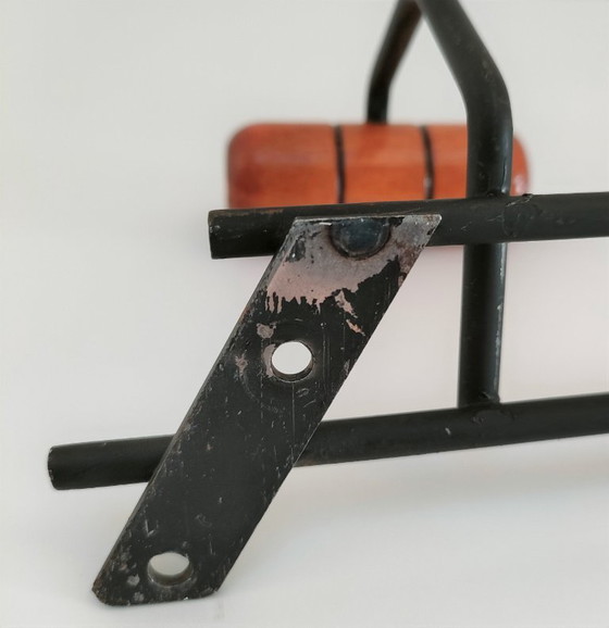Image 1 of Modernist Coat Rack, Wood and Metal, 1960s