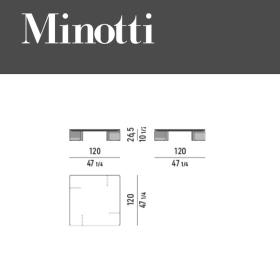 Image 1 of Minotti Yves coffeetable 120x120cm Grigio Orobico marble