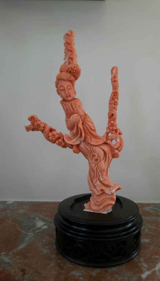 Coral Sculpture - 20th Century - Carved Coral (ref 4117)