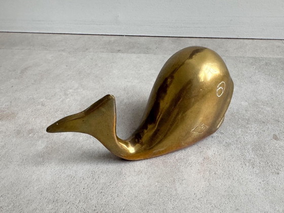 1 posacenere/statuetta/decorazione vintage a forma di balena in ottone – Oggetti decorativi, Brass (photo 3 of 6)