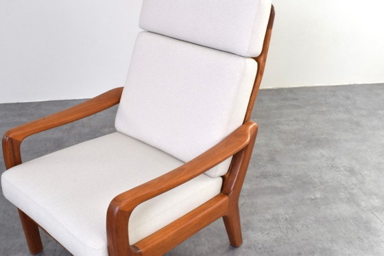 Image 1 of Set van 2 Deense teakhouten loungestoelen uit het midden van de 20e eeuw, ontworpen door Juul Kristensen, jaren 60.