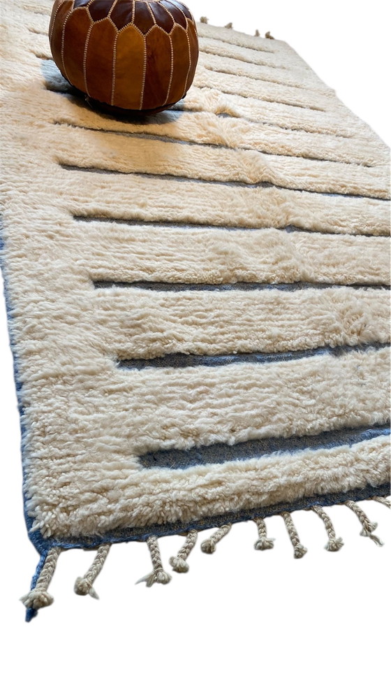 Image 1 of Luxuriöser handgeknüpfter Berberteppich – Atlaswolle – 250 x 150 cm – Moderner Boho-Stil