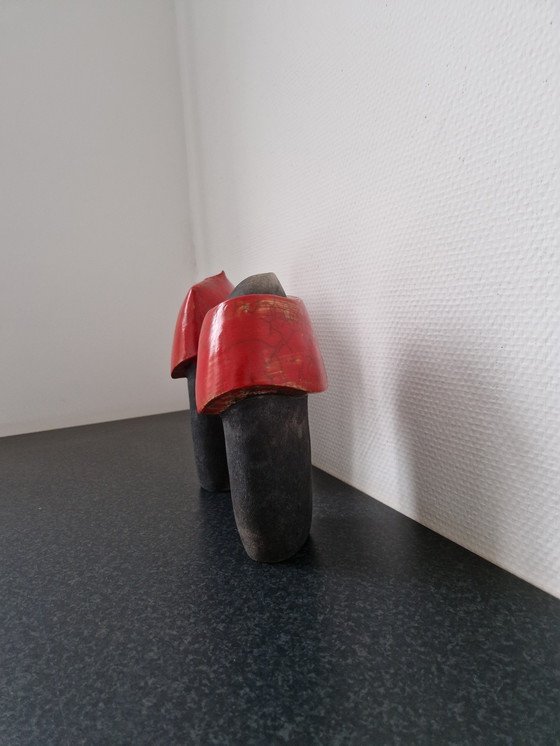 Image 1 of Koppel keramiek beelden/vazen - Hélène Van Dongen (1948)