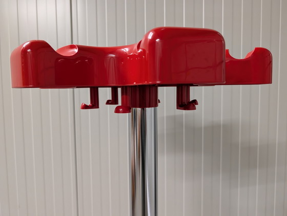 Appendiabiti Rosso "Space Age" Modello VIP, Roberto Lucci & Paolo Orlandini, Vintage – Velca, Plastic, Chrome (photo 8 of 8)