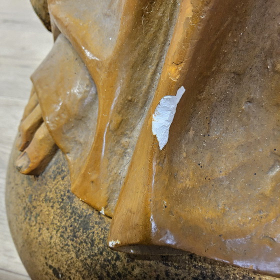 Image 1 of 2 Grote Antieke Heilig Hart jezus Beelden (GerardLinssen) 2 Antique Sacred Heart Jesus Statues (1900)