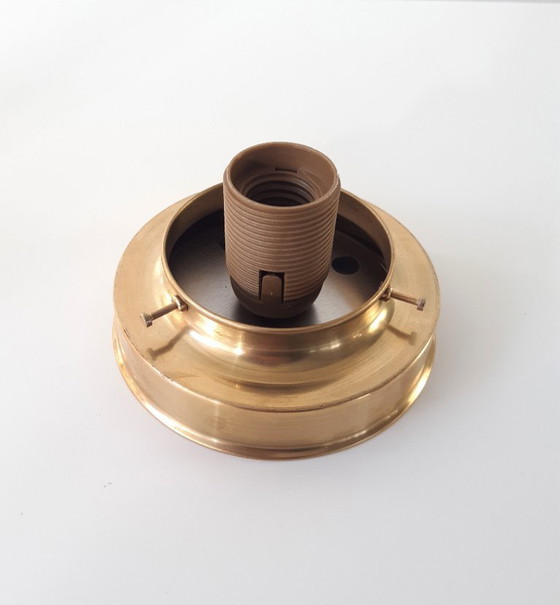 Image 1 of Glashütte Limburg plafondlamp, amberkleurige glazen brutalist hanglamp