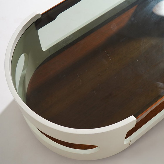 Couchtisch aus Holz und Glas im Space-Age-Stil, 1970er Jahre – Couchtische (photo 12 of 14)