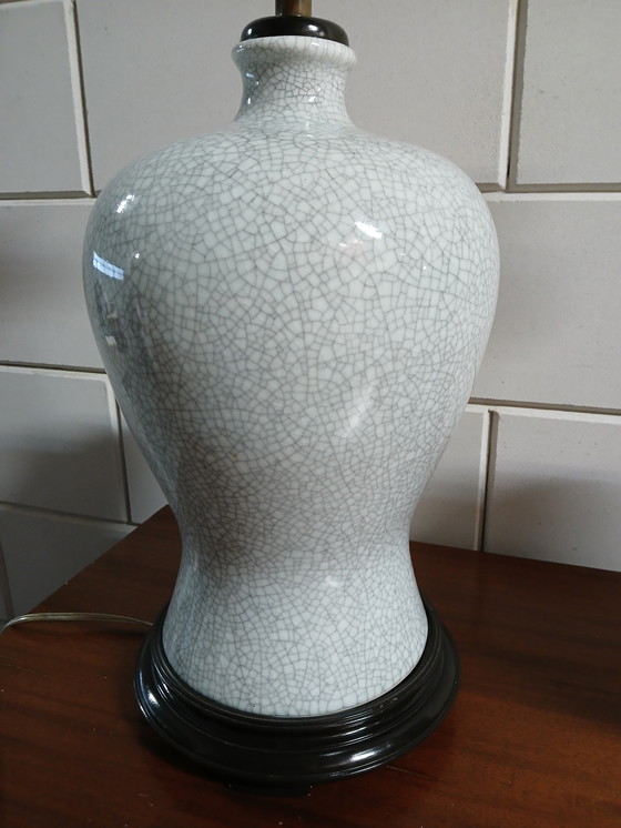 Image 1 of 2 lampade da tavolo cinesi con vetri craquelé