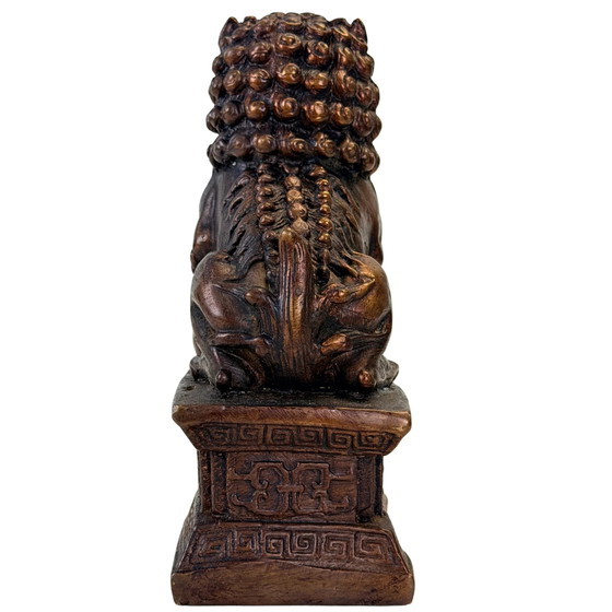 Coppia di leoni da tempio cinesi (Foo Dogs) in rame - XX secolo – Sculture, Bronze (photo 7 of 9)