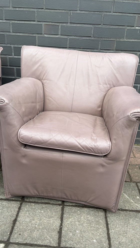 Image 1 of B&amp;B Italia poltrona pelle 3X Afra Tonia Scarpa