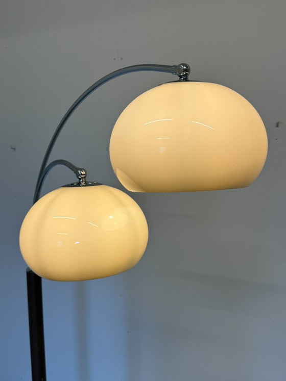 Dijkstra double arc Floor lights | 1970s – Metal, Chrome (photo 8 of 16)