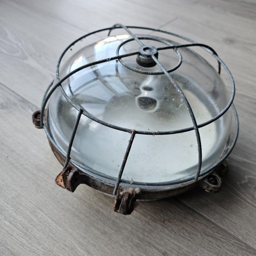 Old French cage lamp/ceiling lamp, industrial design