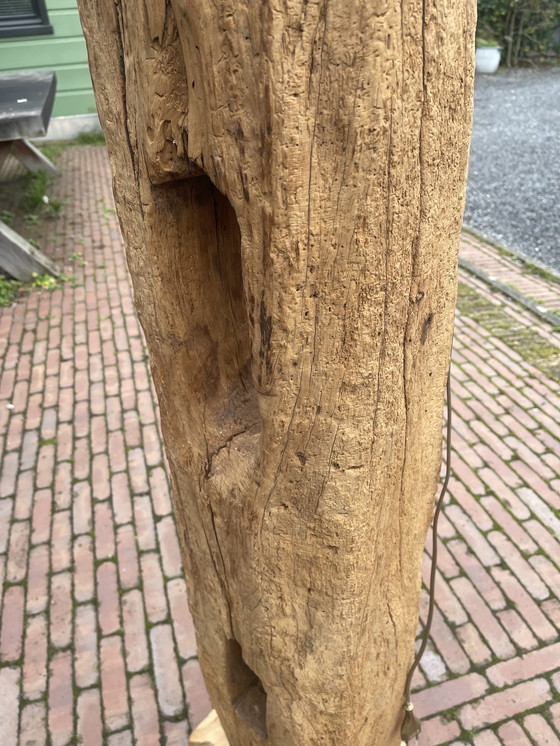 Image 1 of Unieke lamp van een oude meerpaal. 