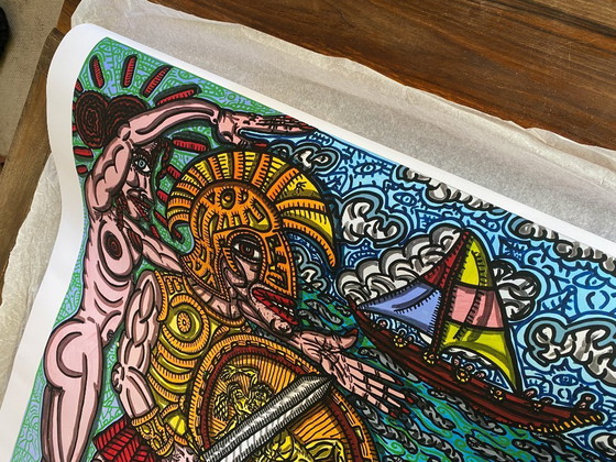 Image 1 of Portrait d'Achille - Robert Combas 1988 - Poster 70 x 100 cm