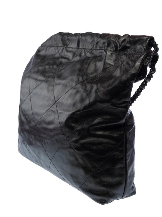 Image 1 of Borsa CHANEL Chanel 22 in cuoio nero - 103377