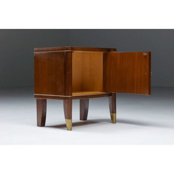 Image 1 of Vintage brown night stand by De Coene, Belgium 1960s