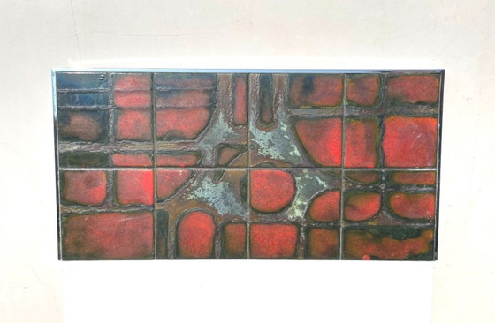 Image 1 of Table basse à carreaux « Lava » [Vintage années 60]