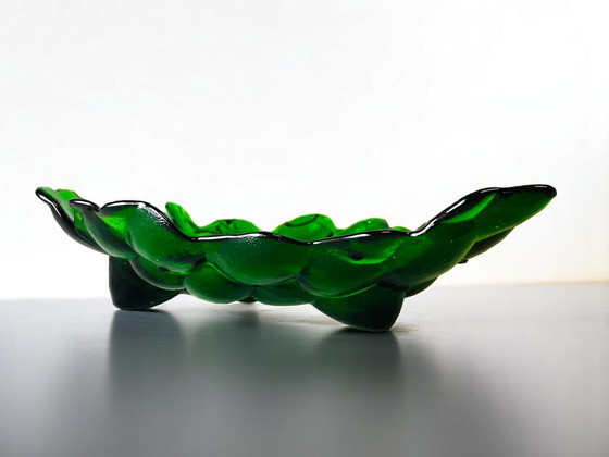 Image 1 of Grüne Vasenschale im Stil einer Weintraube