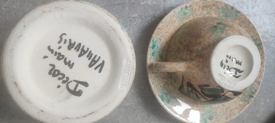 Image 1 of Grande servizio da tè in ceramica firmato Vallauris, risalente al 1960.