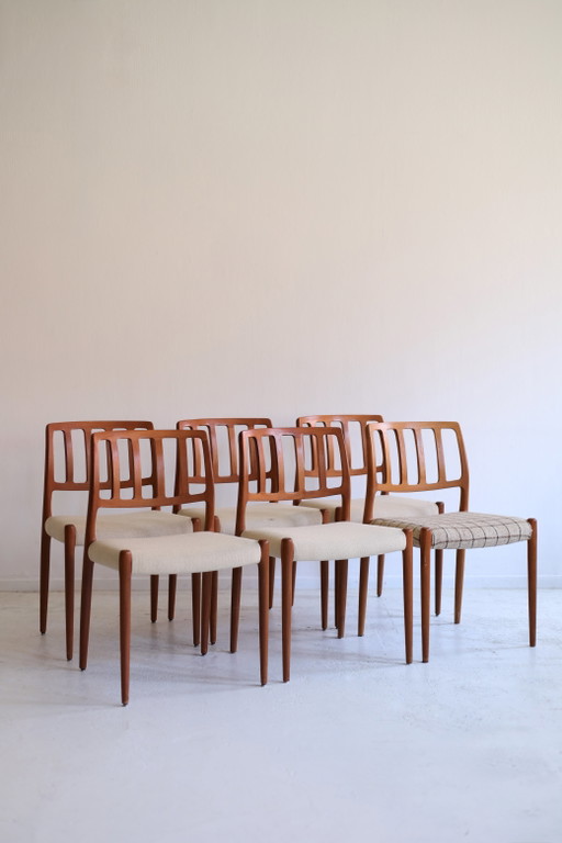 Set di 6 sedie da pranzo modello 83, Niels Otto Møller