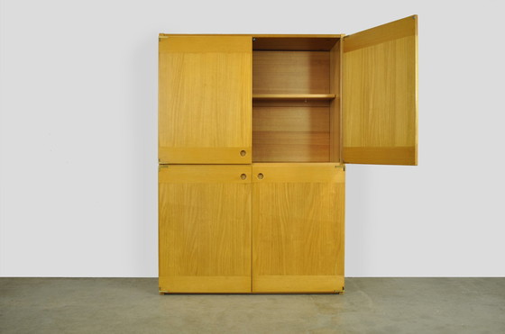 Image 1 of Armoire de rangement italienne vintage du 20e siècle en hêtre par IBISCO, 1970