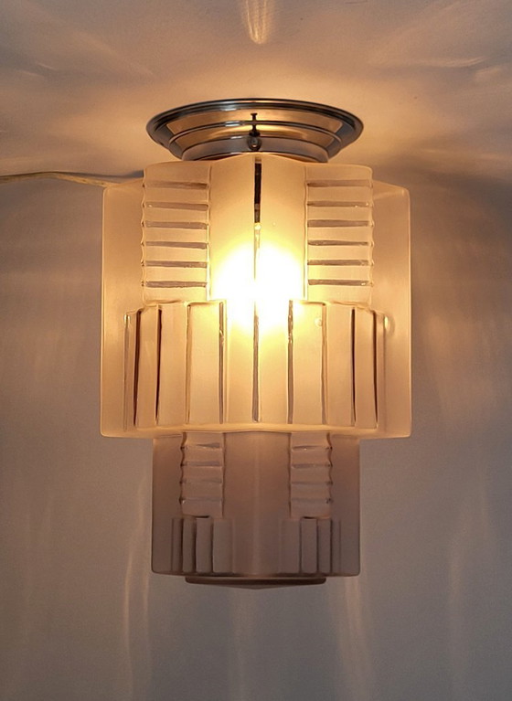Image 1 of Art Deco Skyscraper Ceiling Light, 1930s