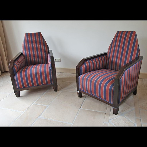 Twee Art Deco fauteuils