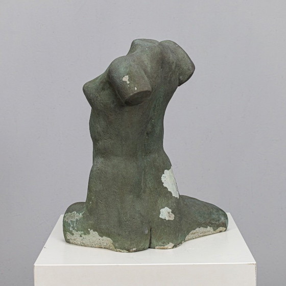 Image 1 of Betonnen sculptuur van een vrouwelijk torso van Francine Govers, Nederland, jaren 1990.