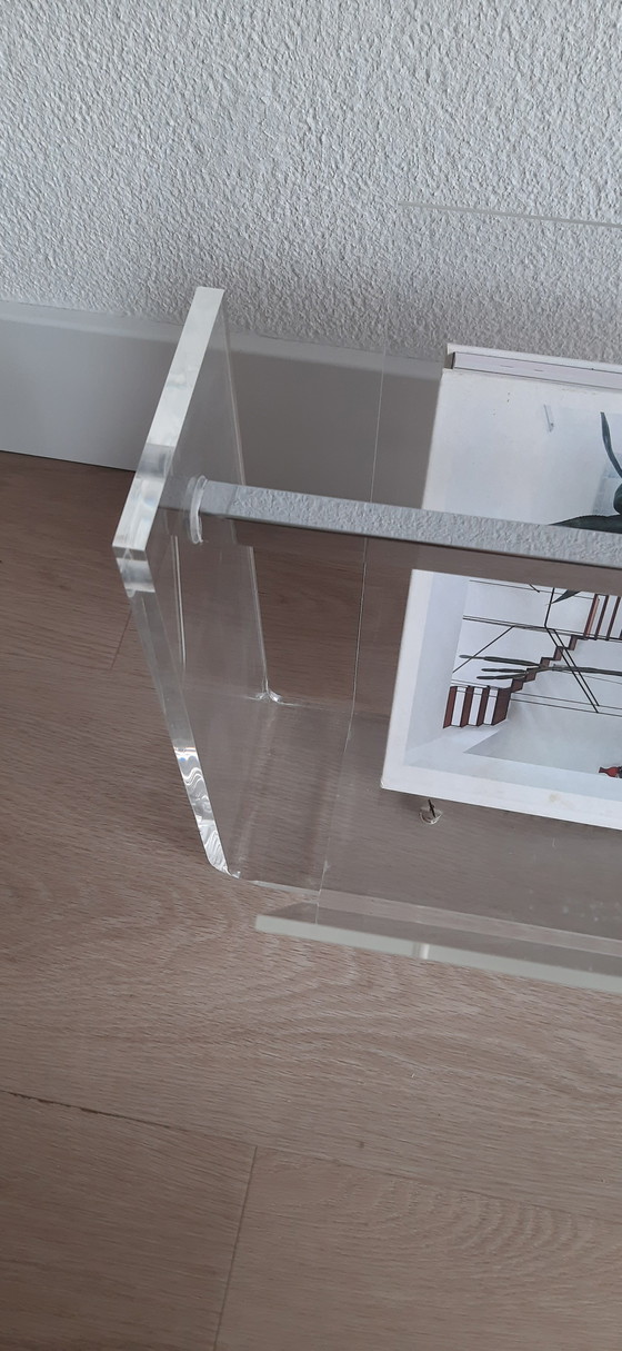 Revistero David Lange, Plexiglás Años 70 – Plexiglass, Chrome (photo 7 of 15)