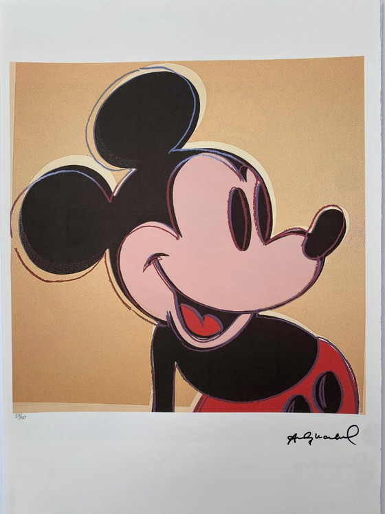 After Andy Warhol, Mickey Mouse, 1980s, Lithograph – Lithographs & prints, Paper (photo 3 of 8)