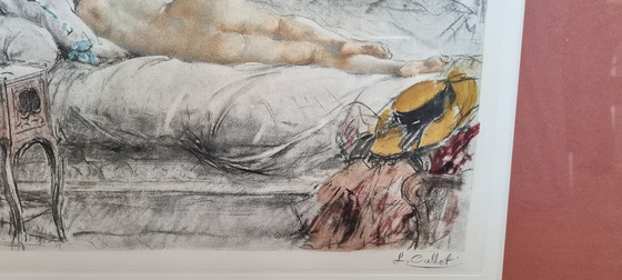 Image 1 of Pendentif Antoine Calbet (1860-1944) gravures nus féminins