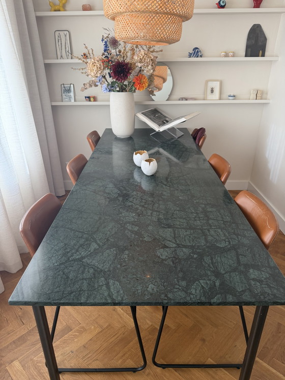 Groene Marmeren Tafel 240x90 Cm – Aime Té, Eettafels, Marble, Metal (photo 3 of 5)