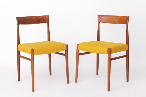 Paar Vintage Teak Eetkamerstoelen van Casala, nieuw gestoffeerd, Duitsland, jaren 60