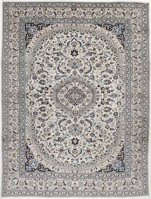 Original hand-knotted Persian carpet Nain Kashmari 398 X 292 Cm Top condition