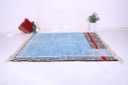 Tappeto Beni Ourain in lana, realizzato a mano: arredamento boho minimalista 3x2 m