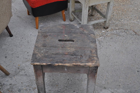 Tabouret d'atelier rustique, années 1940 – Rustic (photo 3 of 4)