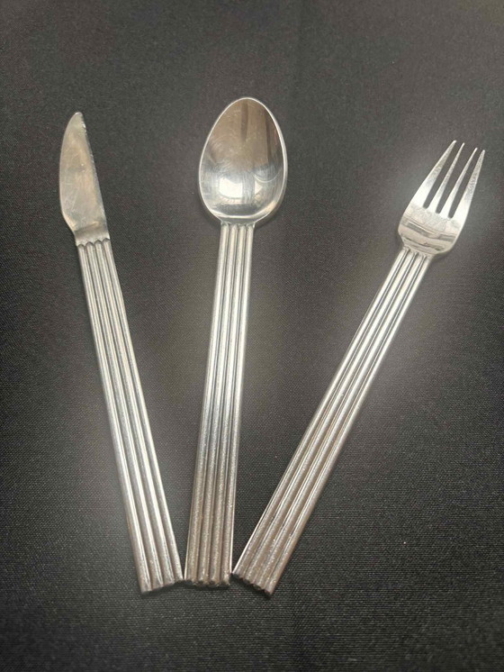 Image 1 of Vintage IKEA Strateg bestekset: 18-delig postmodern roestvrijstalen bestek