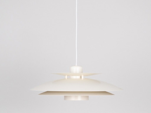 Lampada a sospensione vintage danese a forma di corno, risalente agli anni '80.