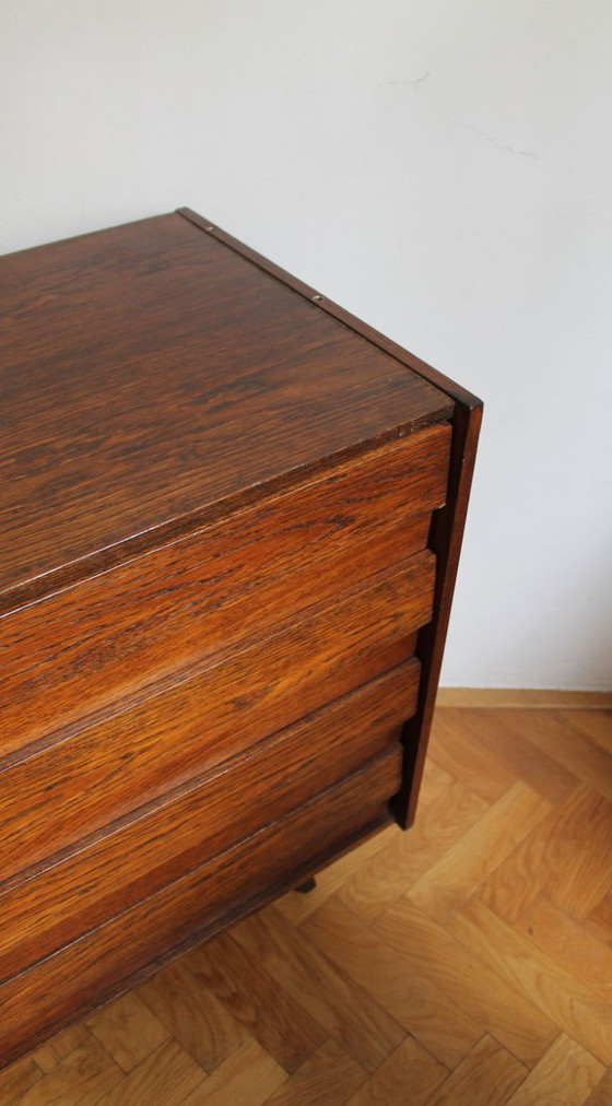 Jiří Jiroutek U-458 Sideboard – Oak – Interiér Praha – 1972 – Interier Praha, Wood (photo 12 of 17)