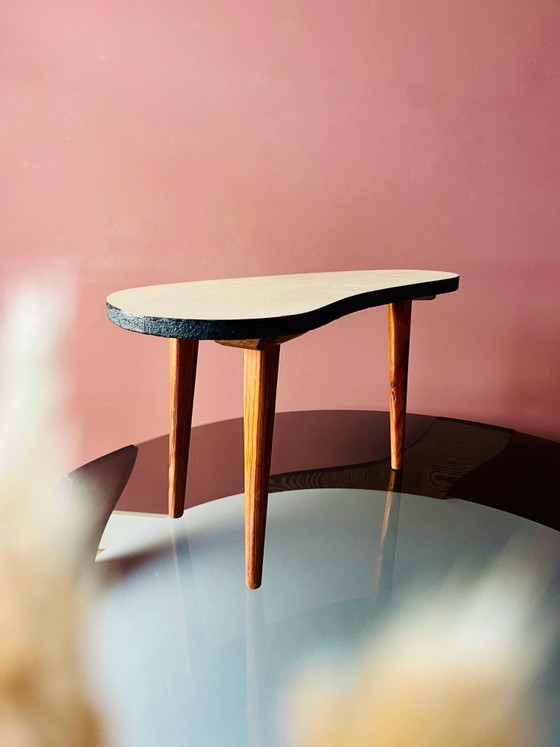 Small white vintage kidney table formica – Plant table, Other (photo 4 of 5)