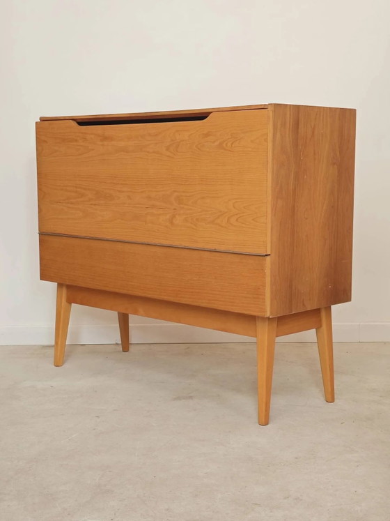 Opbergkist met deksel / minibar van Landsman / Nepozitek 1960 – Opbergkast, Wood, Mid Century Modern (photo 15 of 24)