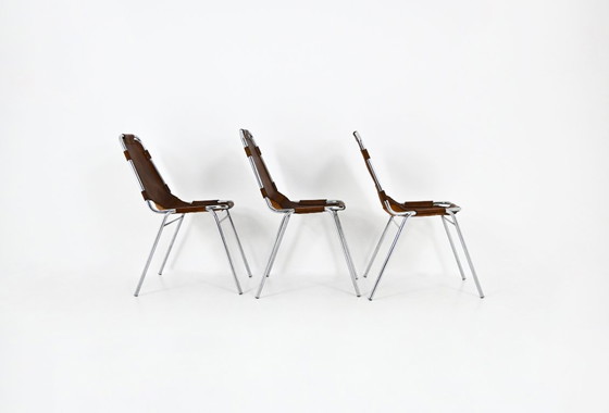 Image 1 of Chaises Les Arcs de Charlotte Perriand, années 1960, ensemble de 3