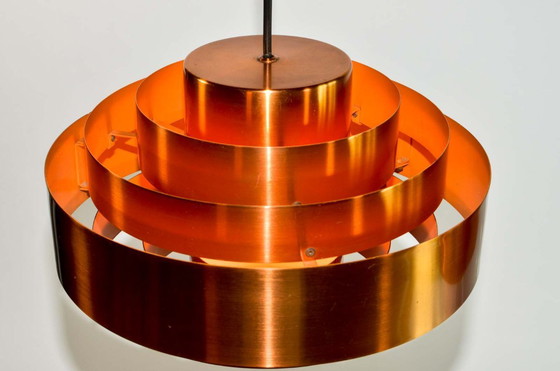 Image 1 of Raro set di esclusivi pendenti in rame "Ultra" disegnati da Jo Hammerborg per Fog & Morup. Danimarca, anni '60.