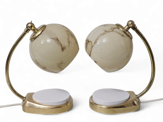 Image 1 of Coppia di lampade da comodino/tavolo sensibili al tocco di Marianne Brandt, Bauhaus